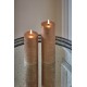 Metallic Pillar Candles (Dark Champagne)  | set of 2