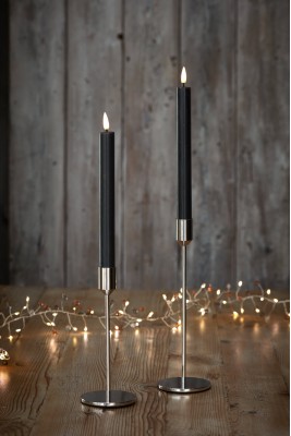 LED Chandelier Candles (Charcoal) | set of 2