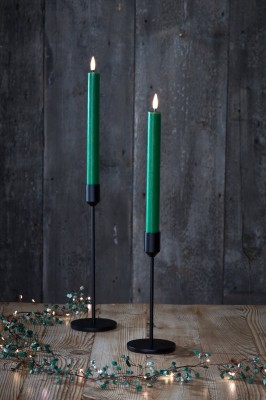 LED Chandelier Candles (Green) | set of 2