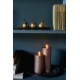 Metallic Pillar Candles (Dark Champagne)  | set of 2