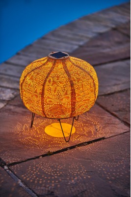 Solar Lantern Pumpkin Yellow