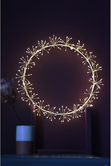 Starburst Wreath (45cm - White)