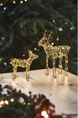 Wire Reindeer Large (Gold)