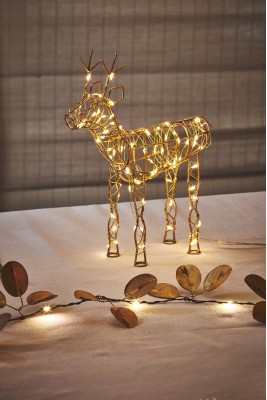 Wire Reindeer Large (Gold)